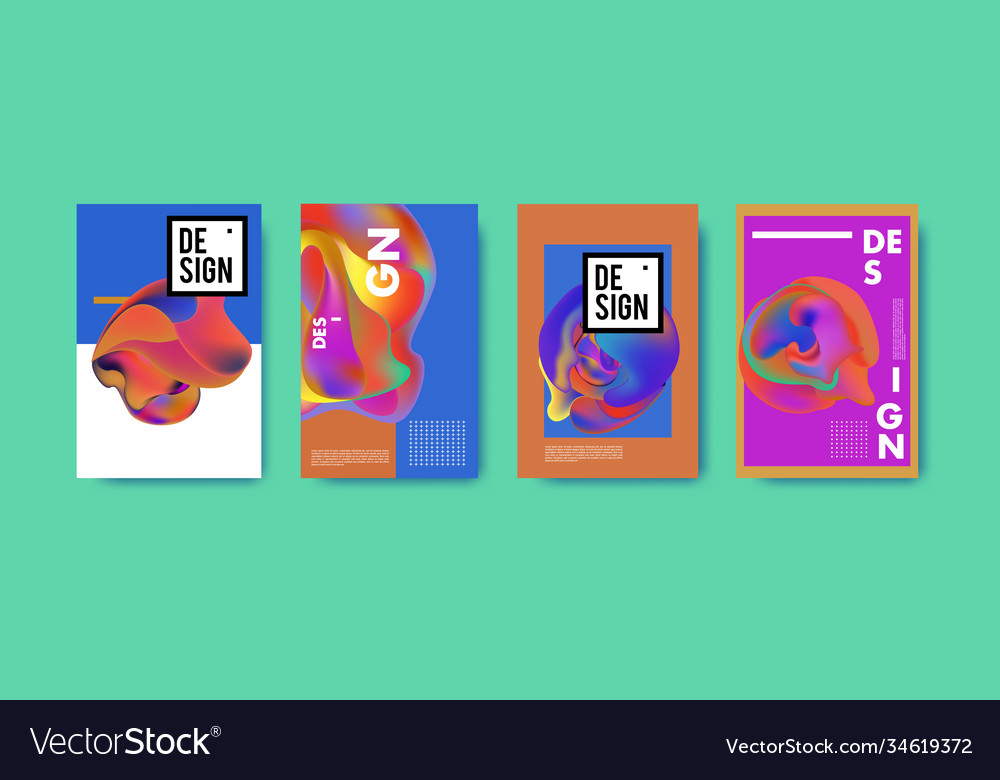 Abstract colorful liquid and fluid pattern Vector Image Abstract colorful liquid and fluid pattern