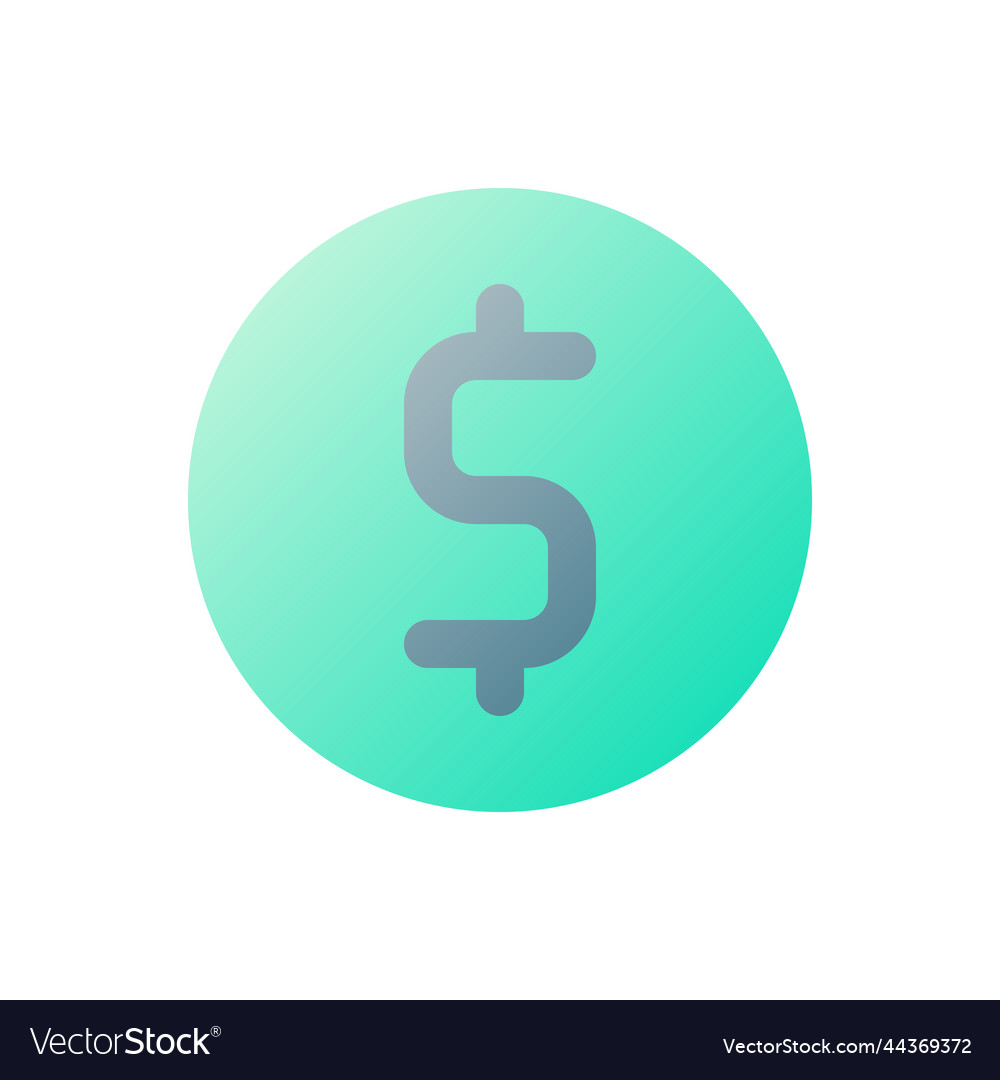 Coin pixel perfect flat gradient two-color ui icon