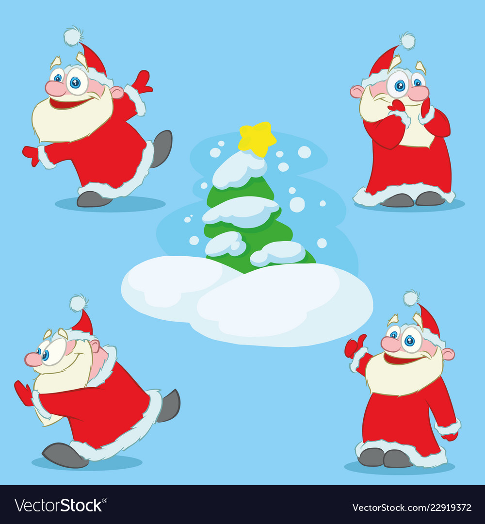 Collection of christmas santa claus