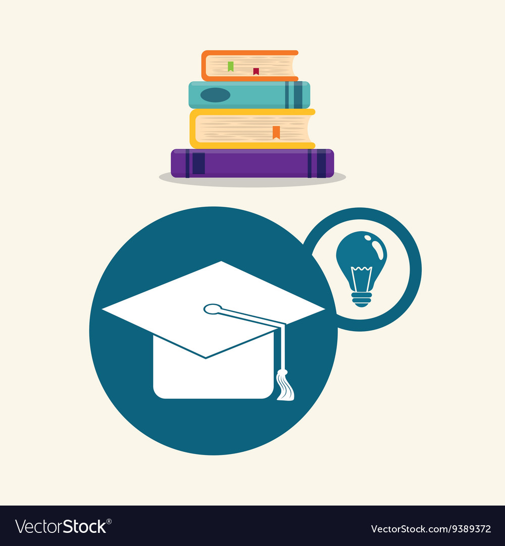 Education design university icon colorful Vector Image