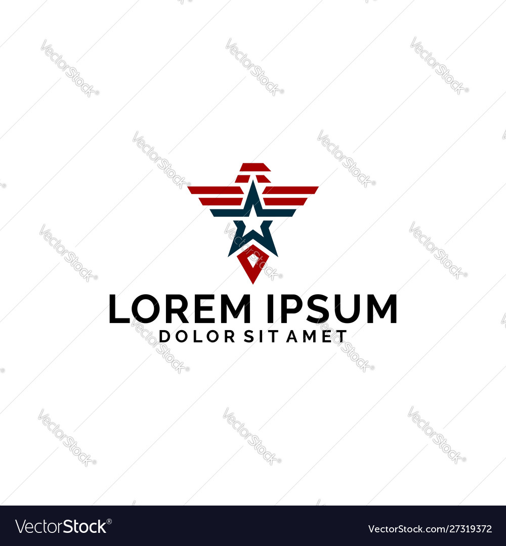 Falcon star logo template