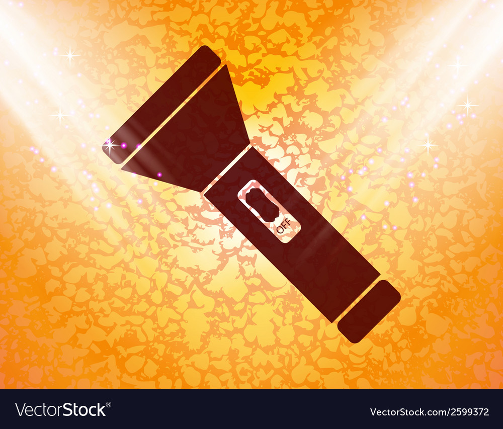 Flashlight flat modern web button and space