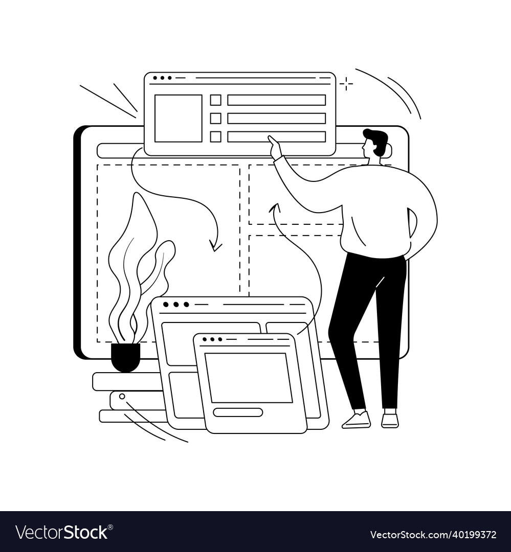 Front end development abstract concept vector image Front end development abstract concept