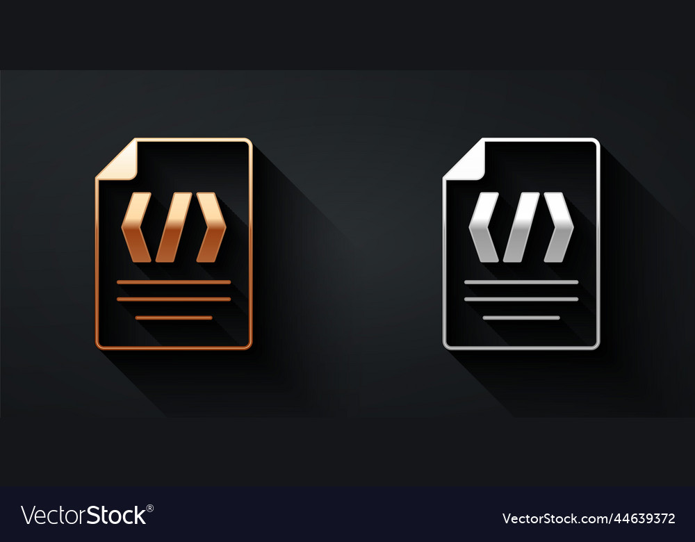 Gold and silver binary code icon isolated on black vector image Gold and silver binary code icon isolated on black