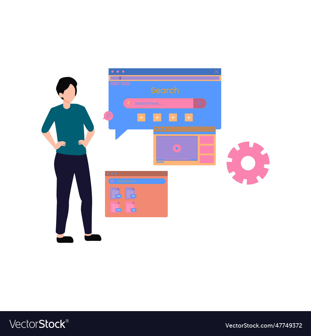 Guy is doing web page management