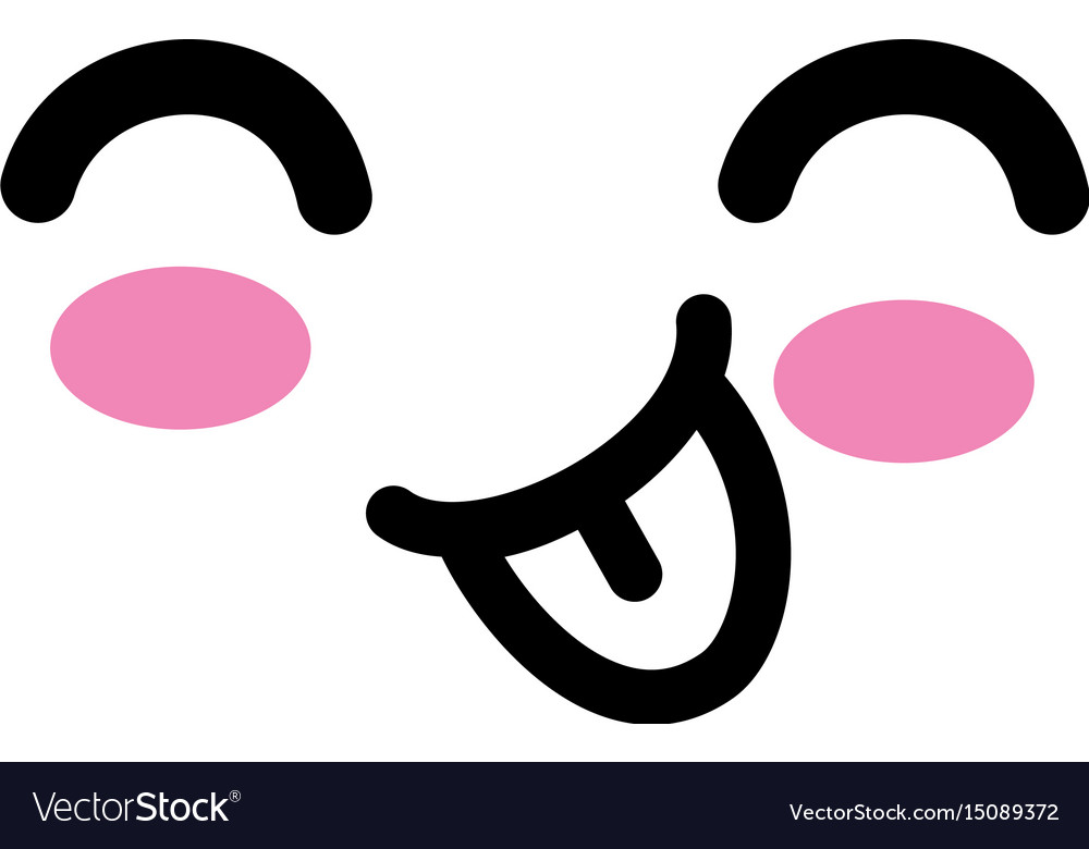 Kawaii face icon Royalty Free Vector Image - VectorStock