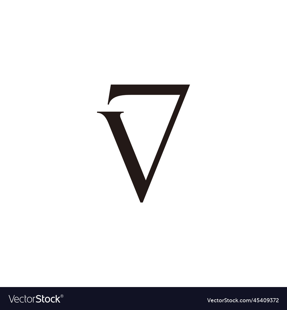 Letter v7 simple geometric logo