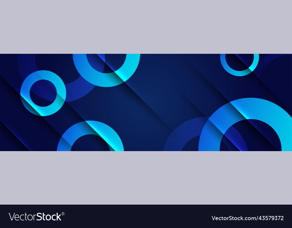 Modern abstract dark blue banner background