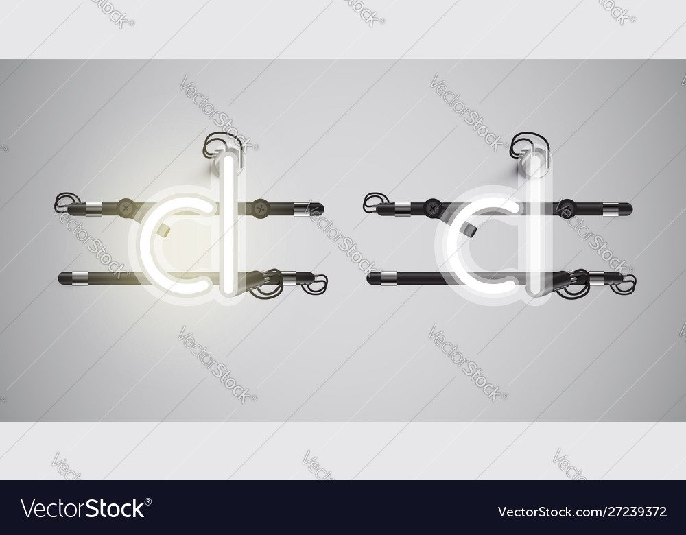 Realistische glühende graue Neon-Sender auf und ab vector image Realistische glühende graue Neon-Sender auf und ab