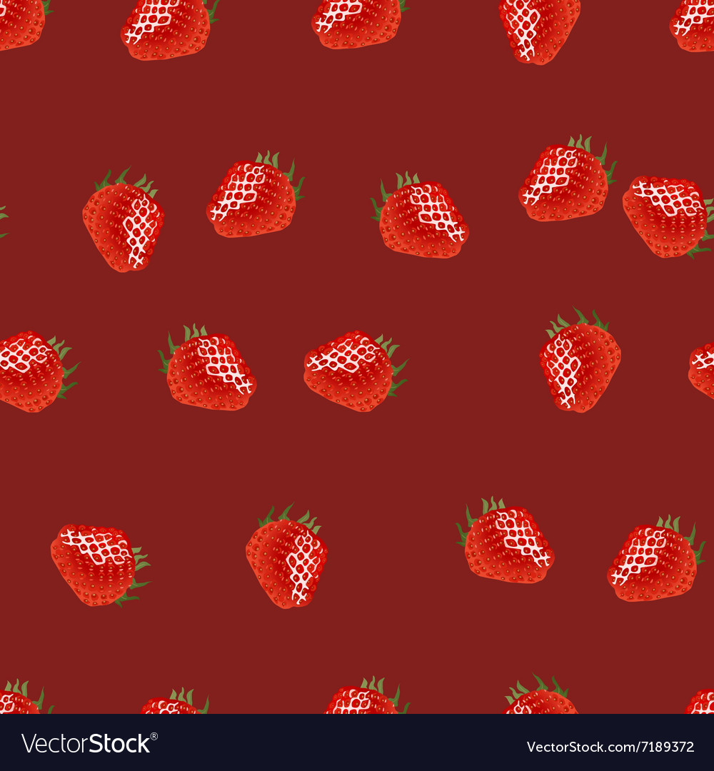 Seamless pattern with strawberry