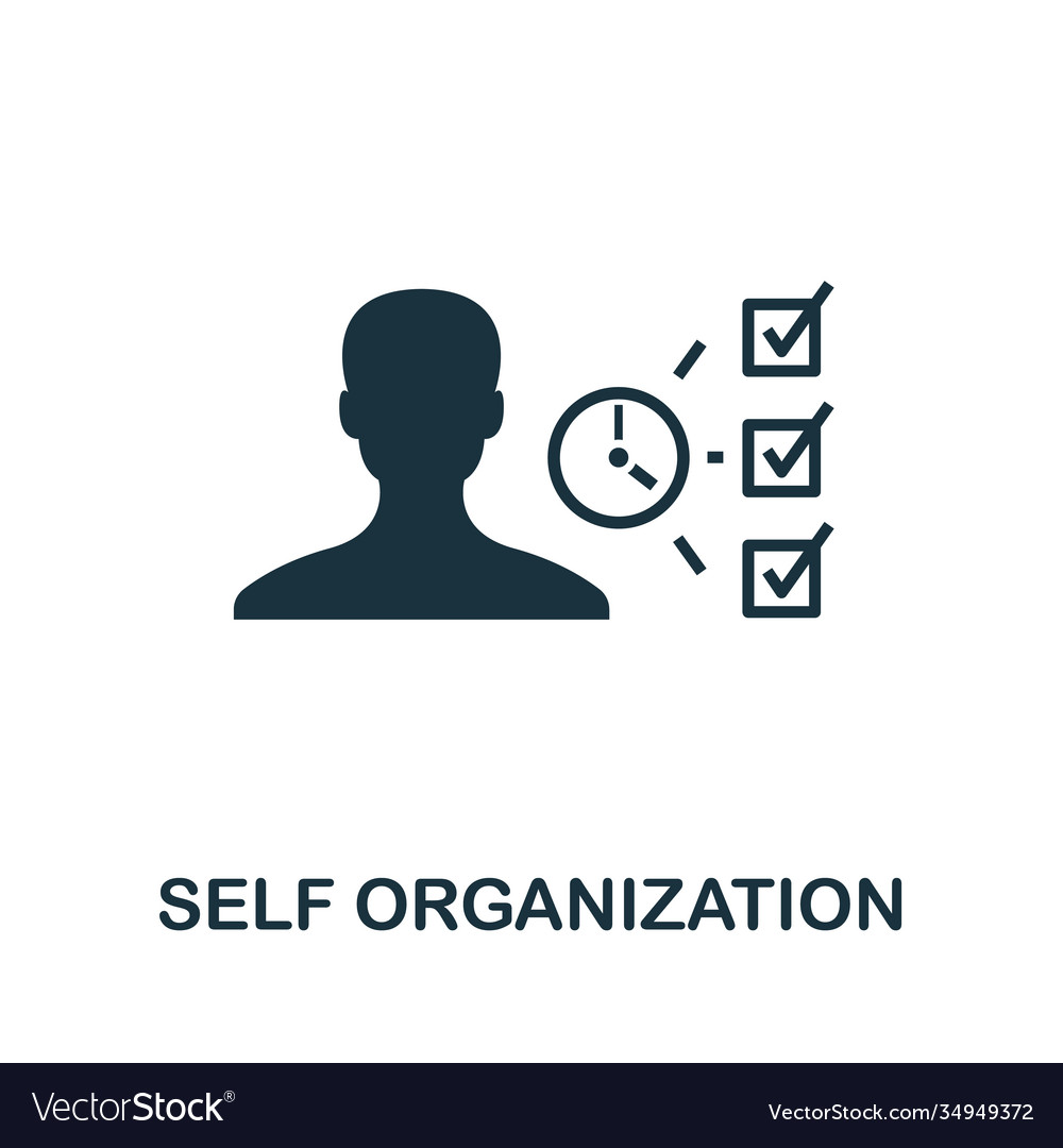 Self organization icon simple element from agile