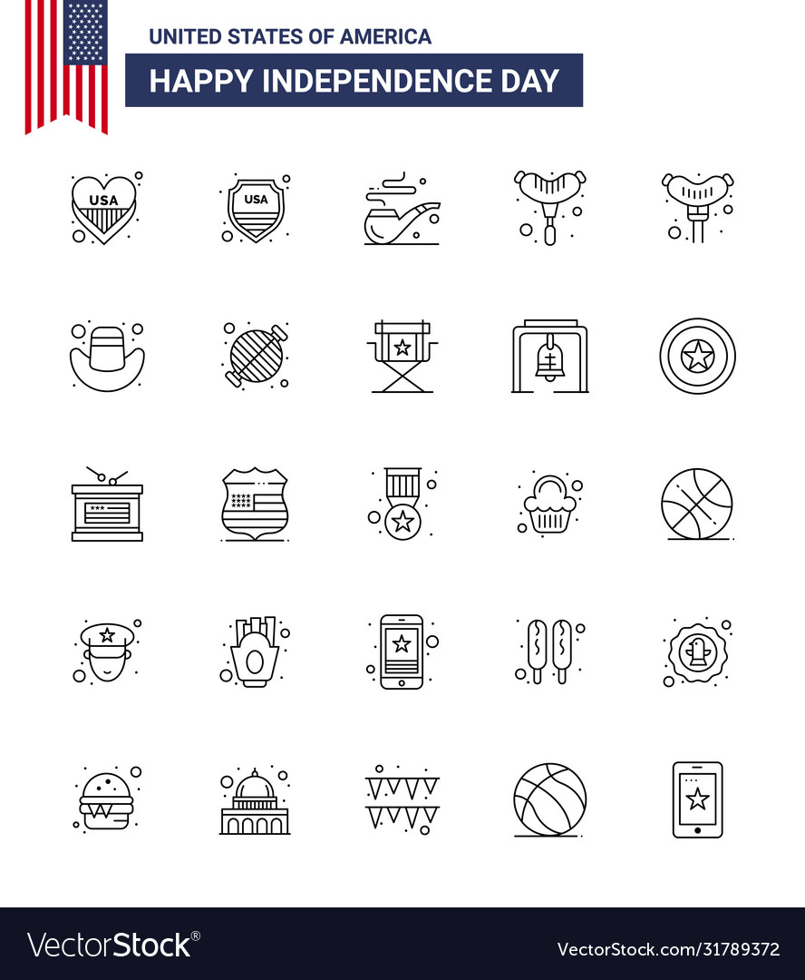 Stock icon pack american 25 line signs