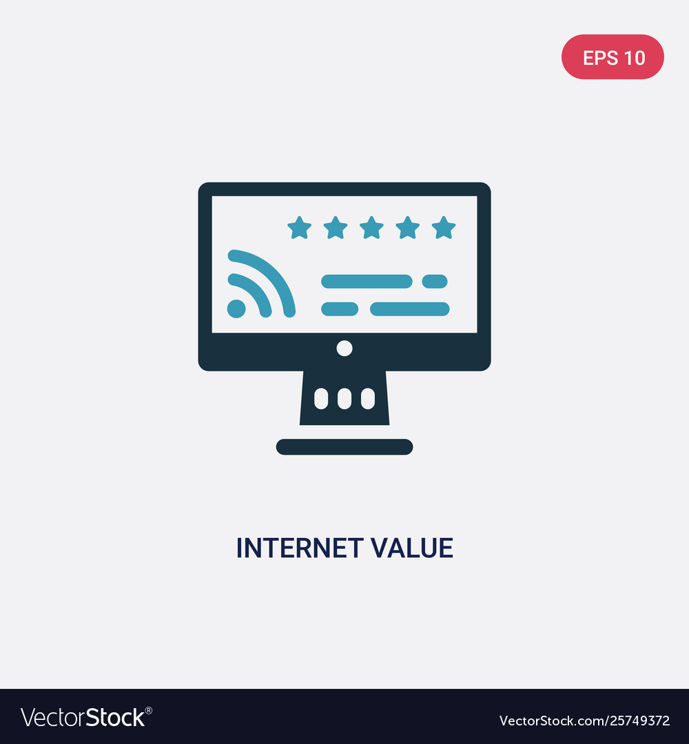 Two color internet value icon from technology vector image Two color internet value icon from technology