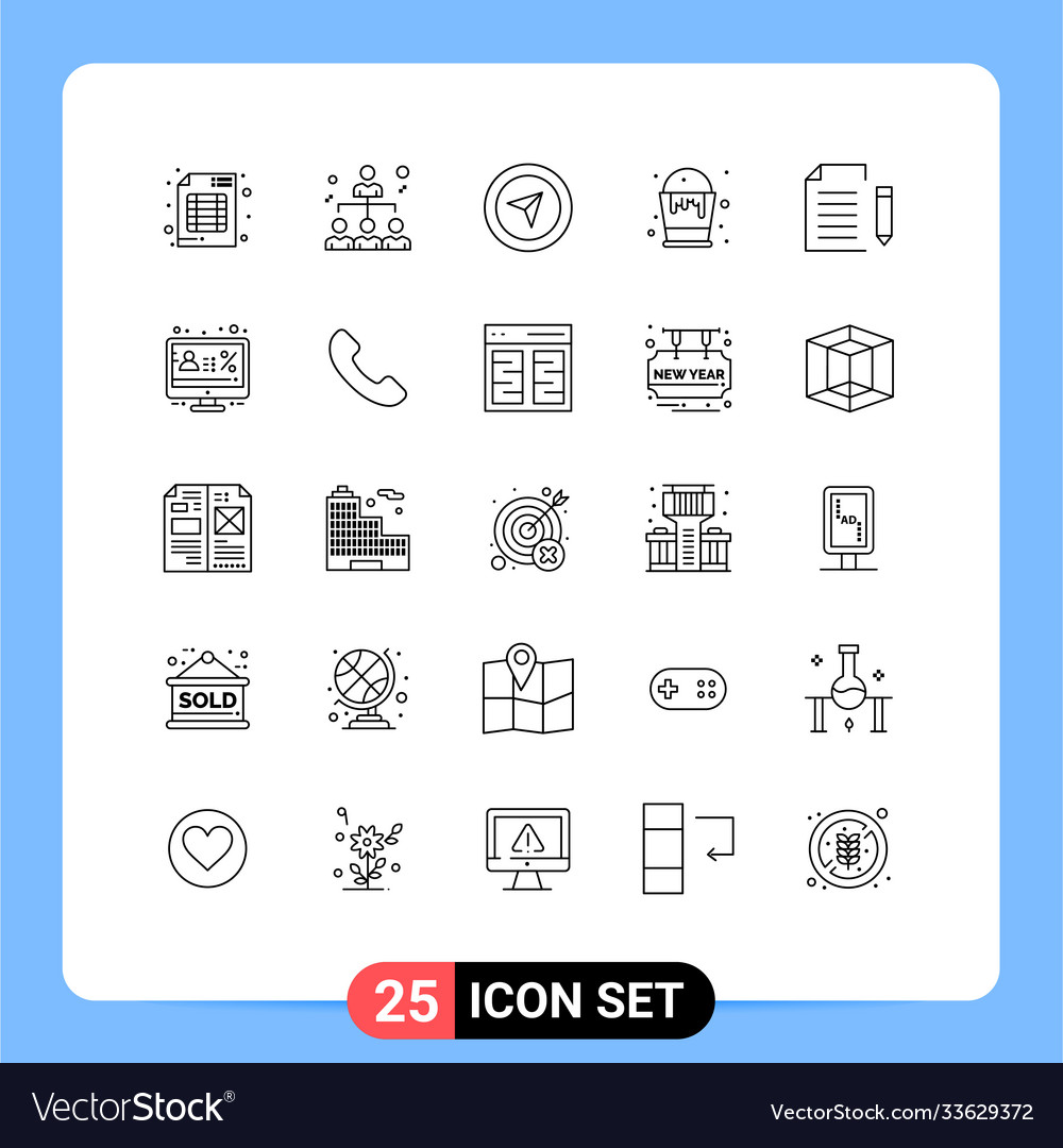 User interface pack 25 basic lines