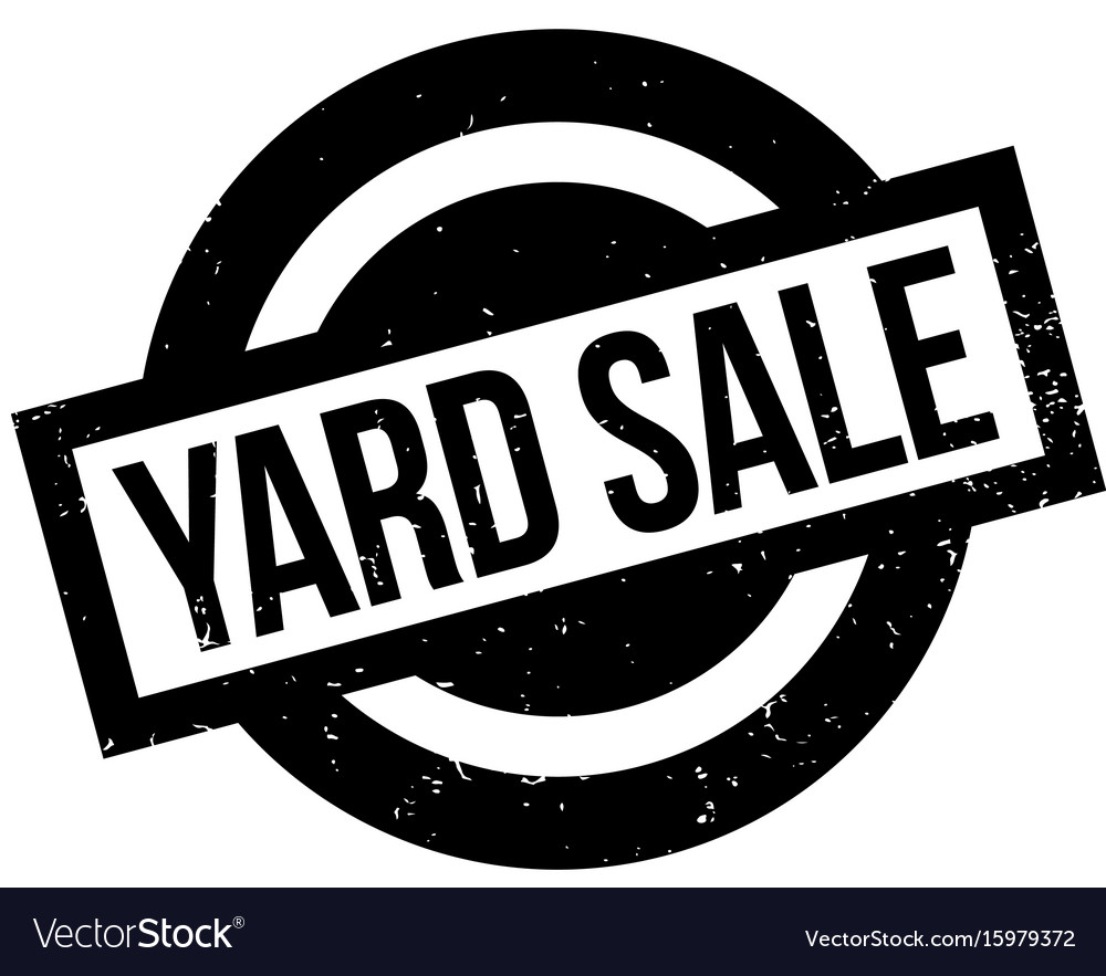 Yard sale rubber stamp