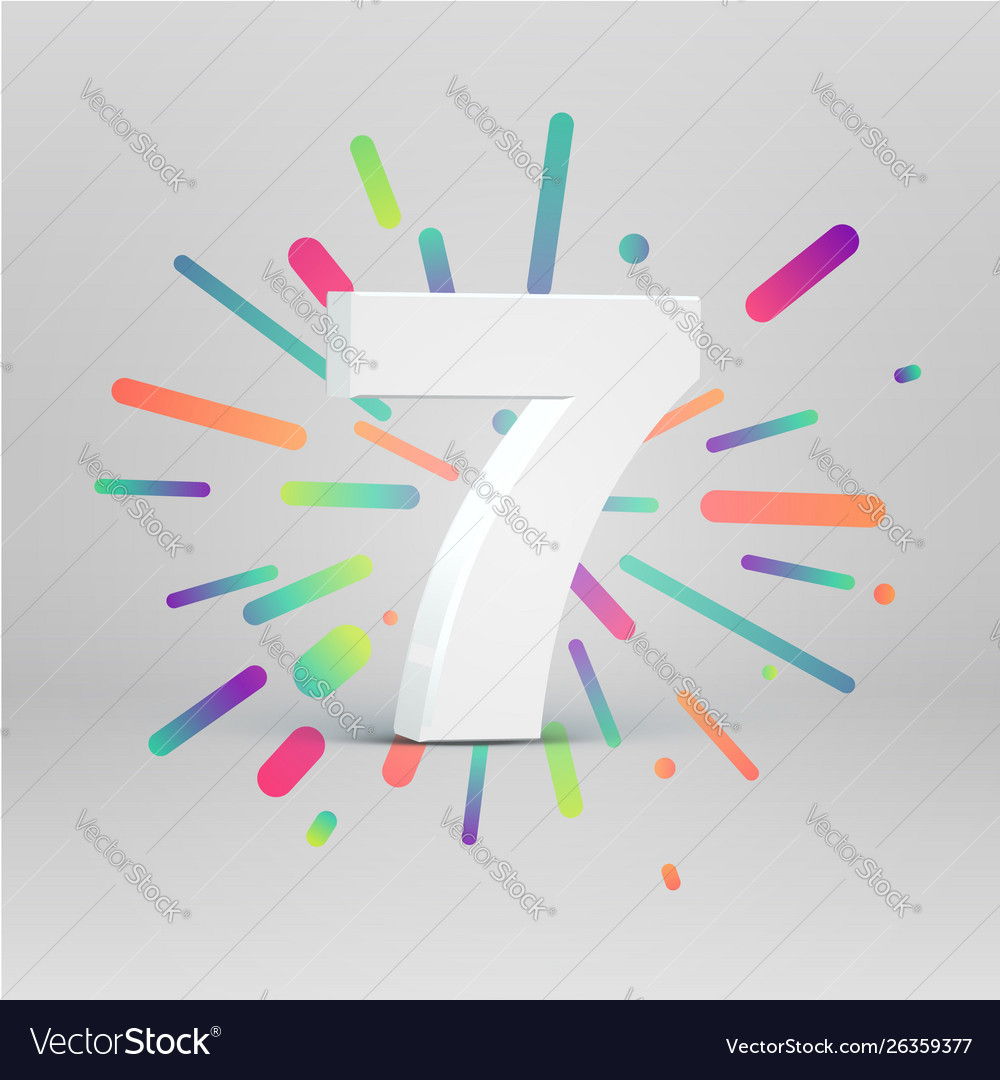 3d character from a fontset with colorful