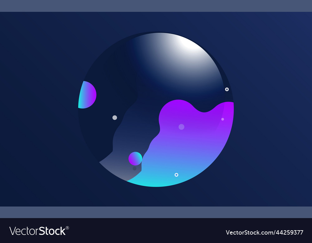 Abstract circle liquid shapes globe blobs