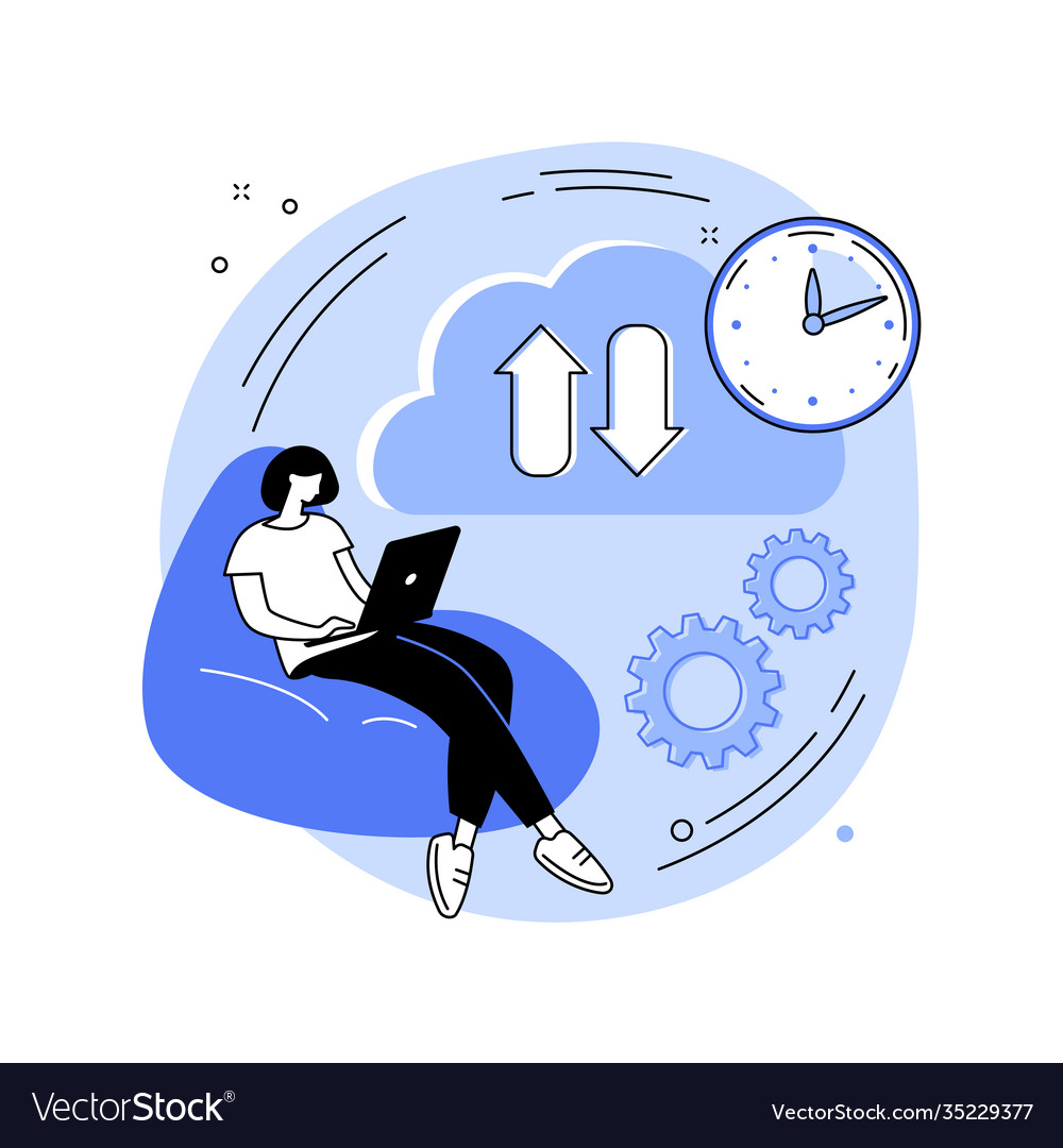 Automatic backup abstract concept vector image Automatic backup abstract concept