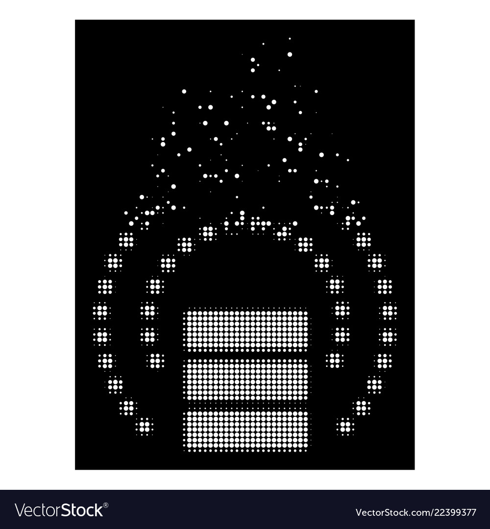 Bright fractured pixelated halftone database