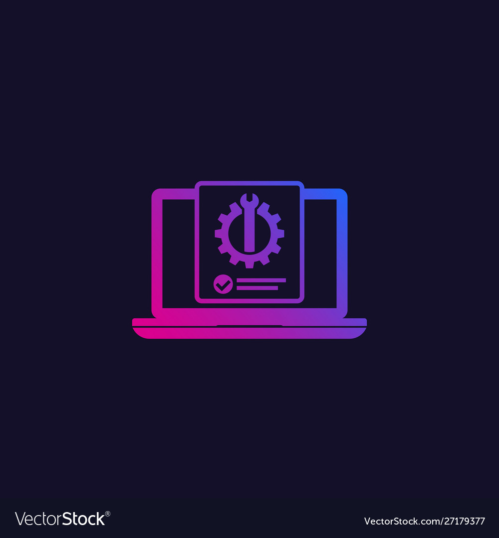Computer Diagnostics Icon - Tech Service