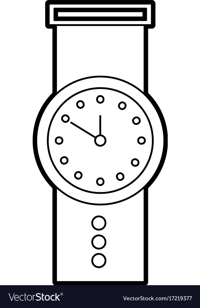 Hand watch time business timer plan concept Vector Image