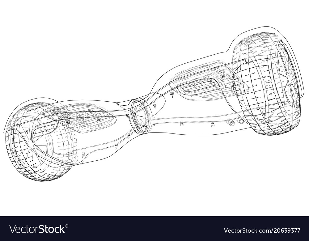 Hoverboard electric self-balancing scooter Vector Image