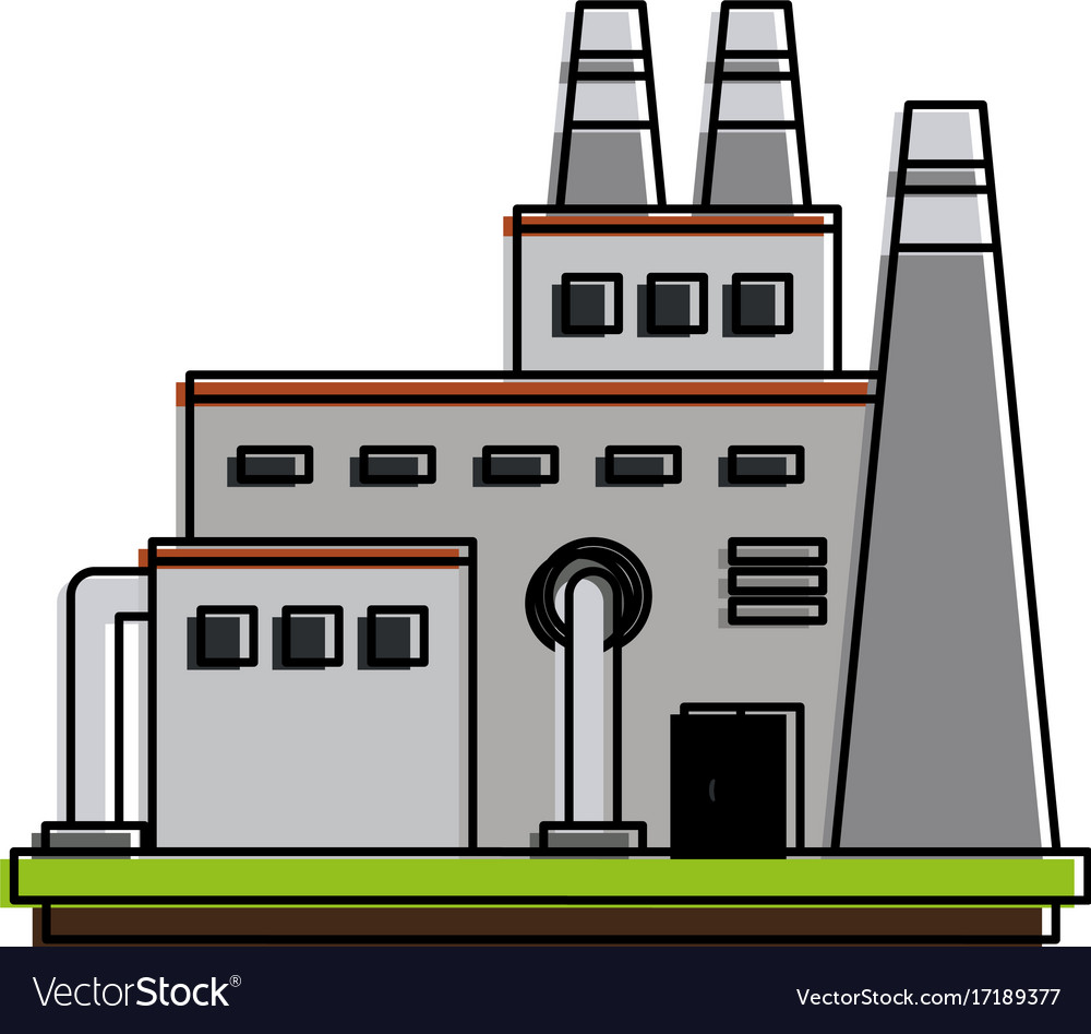 Industrial plant factory Royalty Free Vector Image