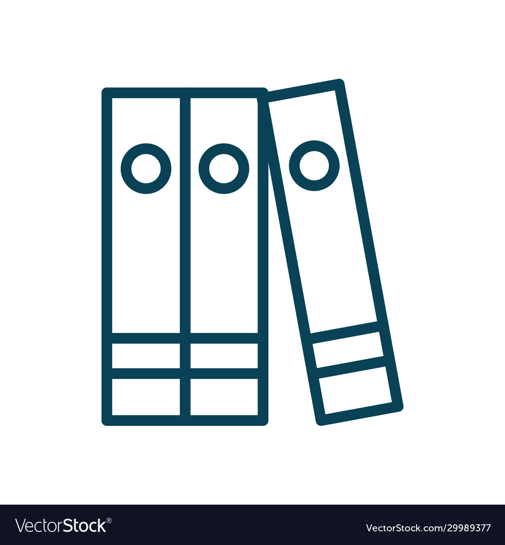 Isolated files line style icon design vector image Isolated files line style icon design