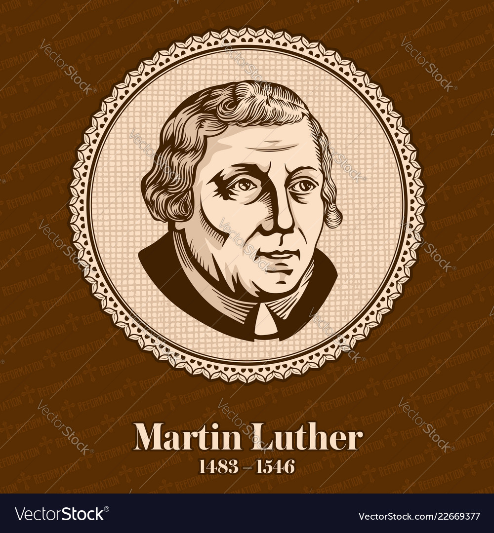 Martin luther was a german professor of theology Vector Image