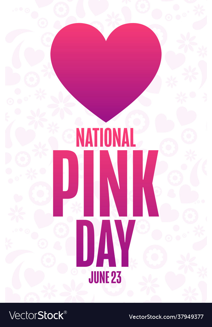 National pink day june 23 holiday concept vector image National pink day june 23 holiday concept