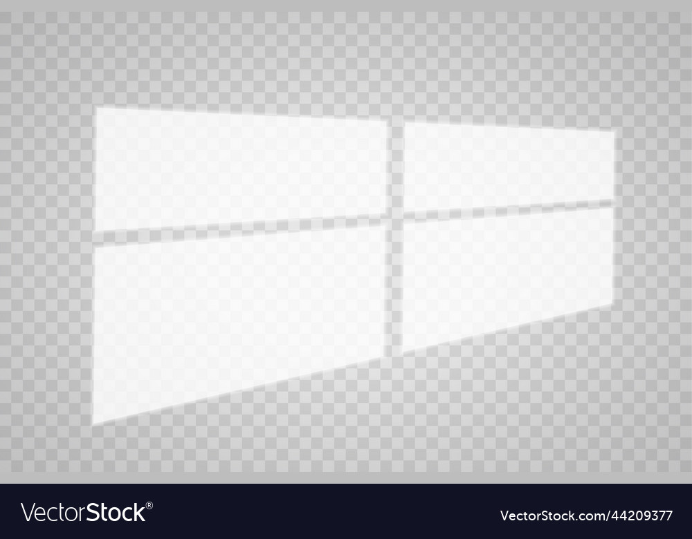 Overlay shadow effect transparent window vector image Overlay shadow effect transparent window