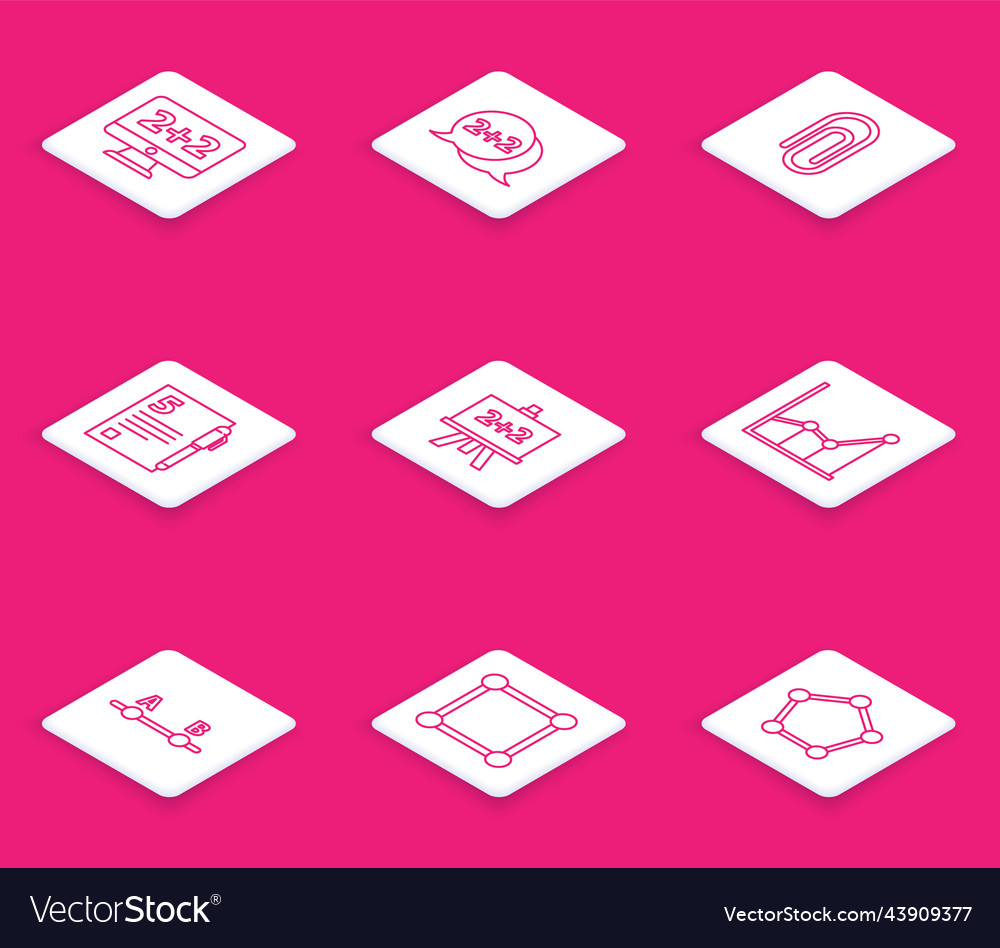 Set line graph schedule chart diagram vector image Set line graph schedule chart diagram