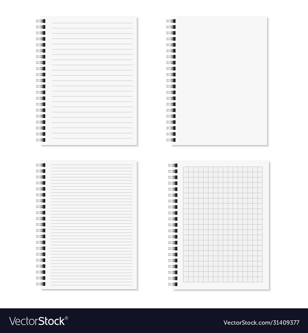 Legen Sie Spiral Notebook Vorlagen mit weichem Schatten