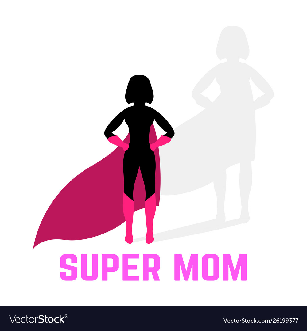 Super mom background Royalty Free Vector Image