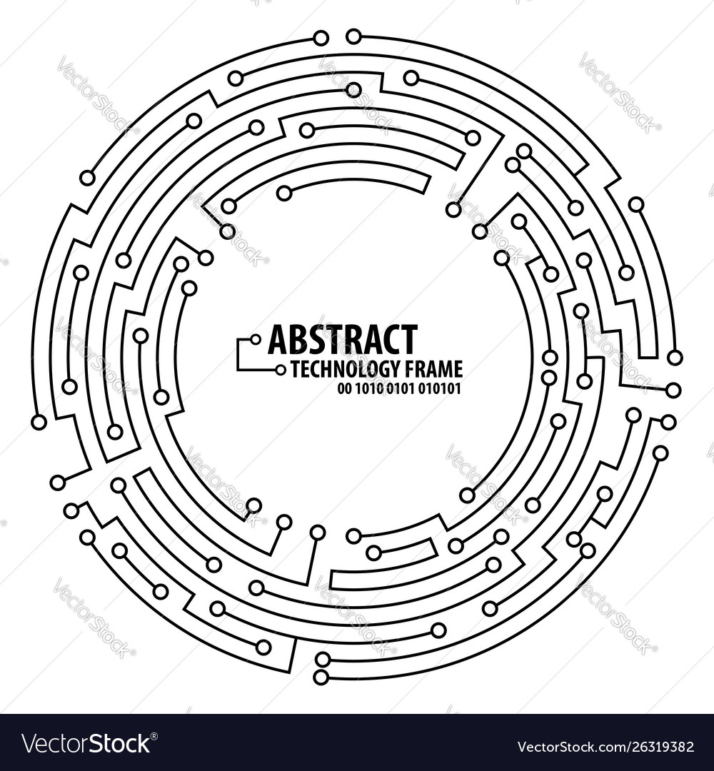 Abstract Tech Circuit Frame