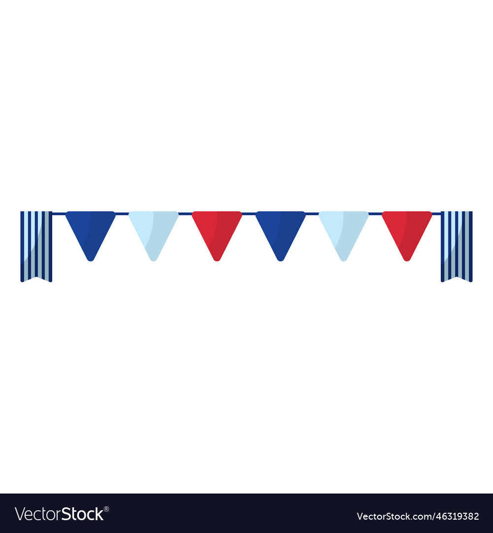 American colors pennant banner element Royalty Free Vector