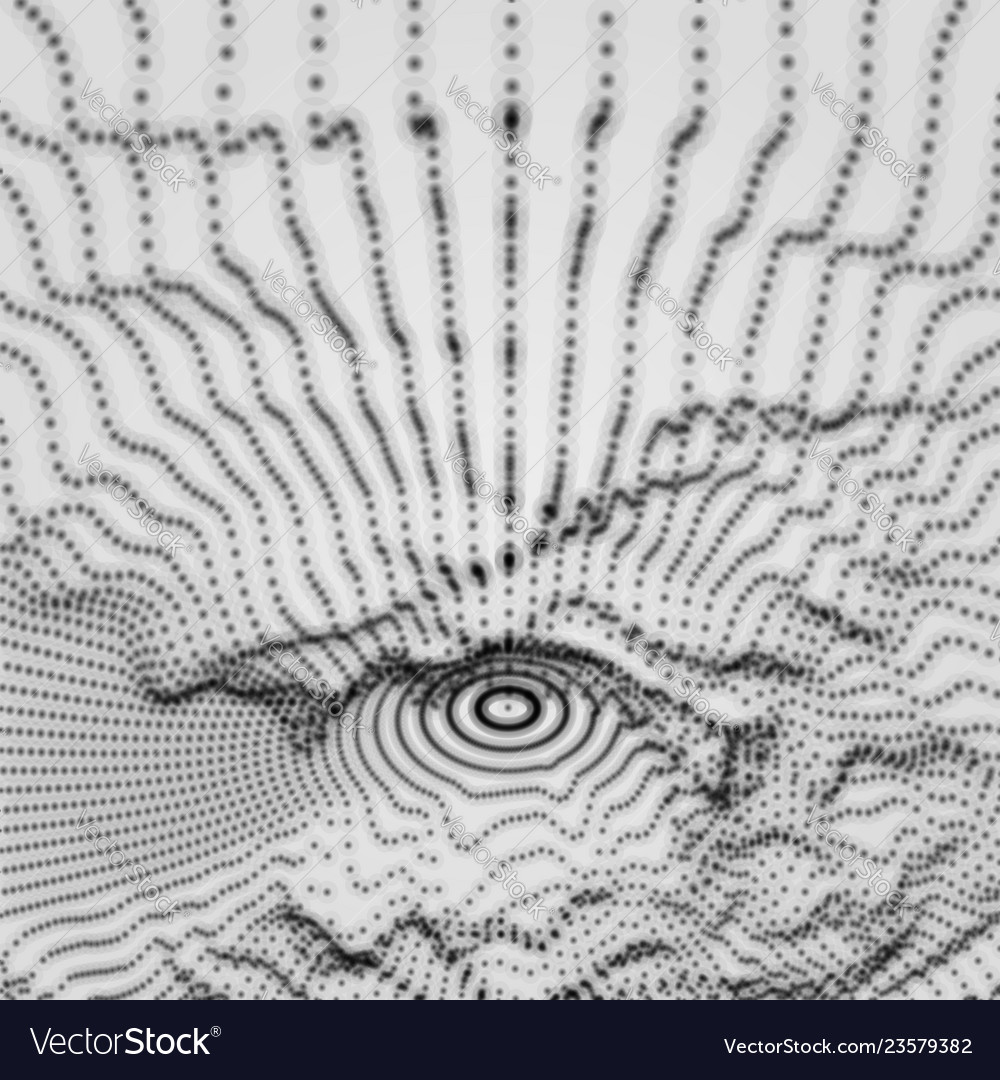 Array mit dynamischen Partikeln abstrakten Hintergrund vector image Array mit dynamischen Partikeln abstrakten Hintergrund