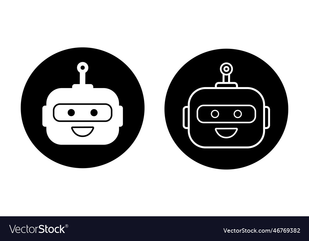 Chat bot logo design concept virtual smart