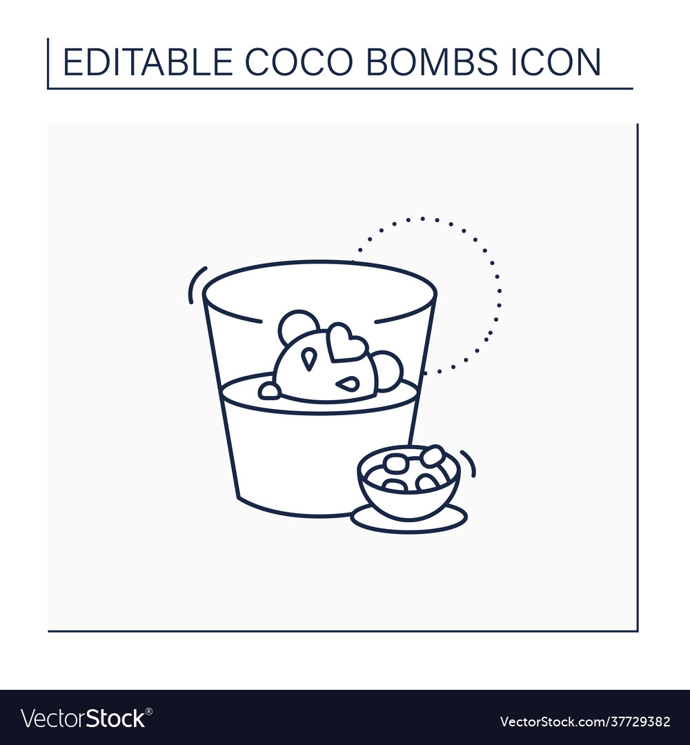 Coco bomb line icon