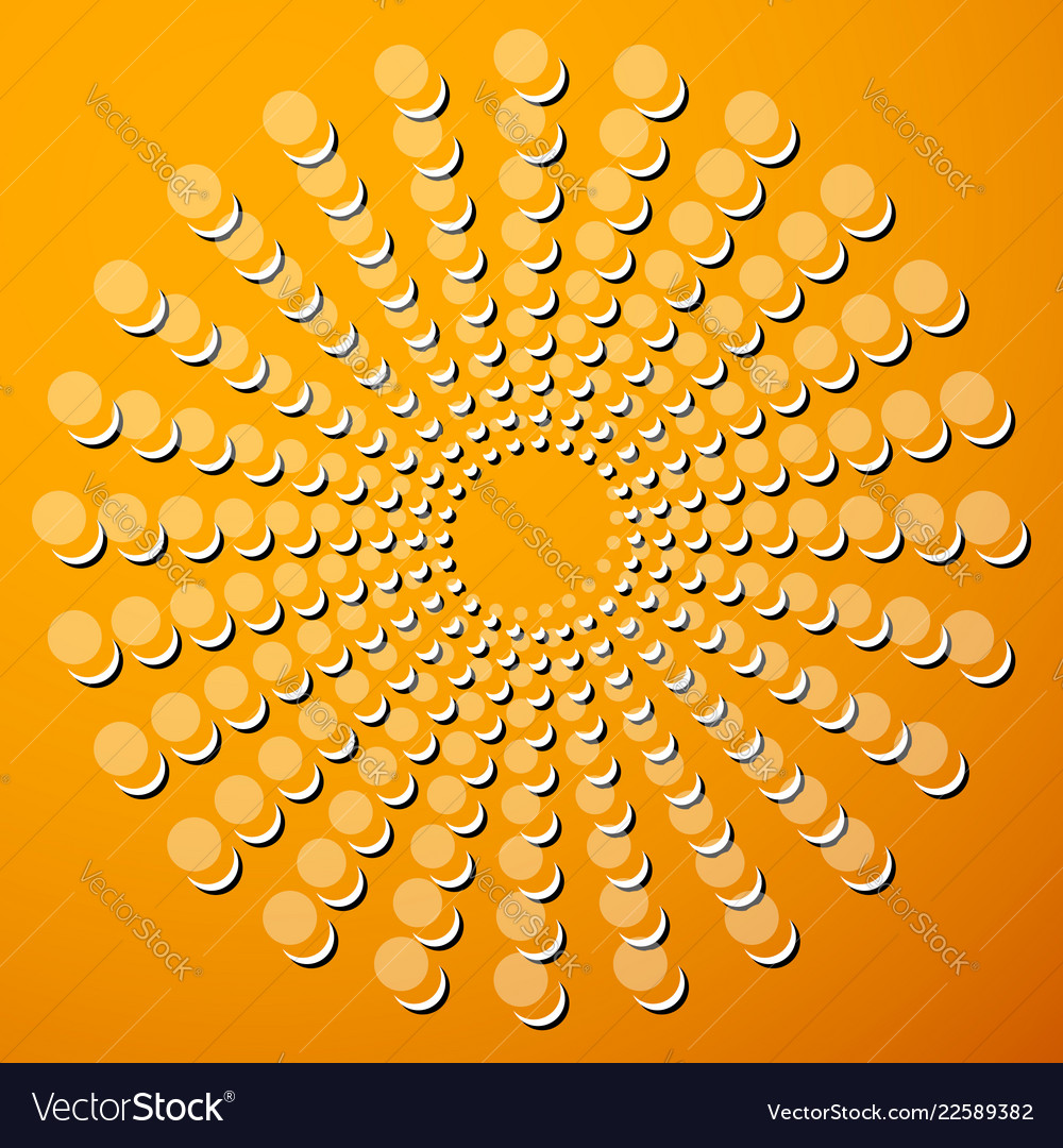 Dots circles circular motif element radiating