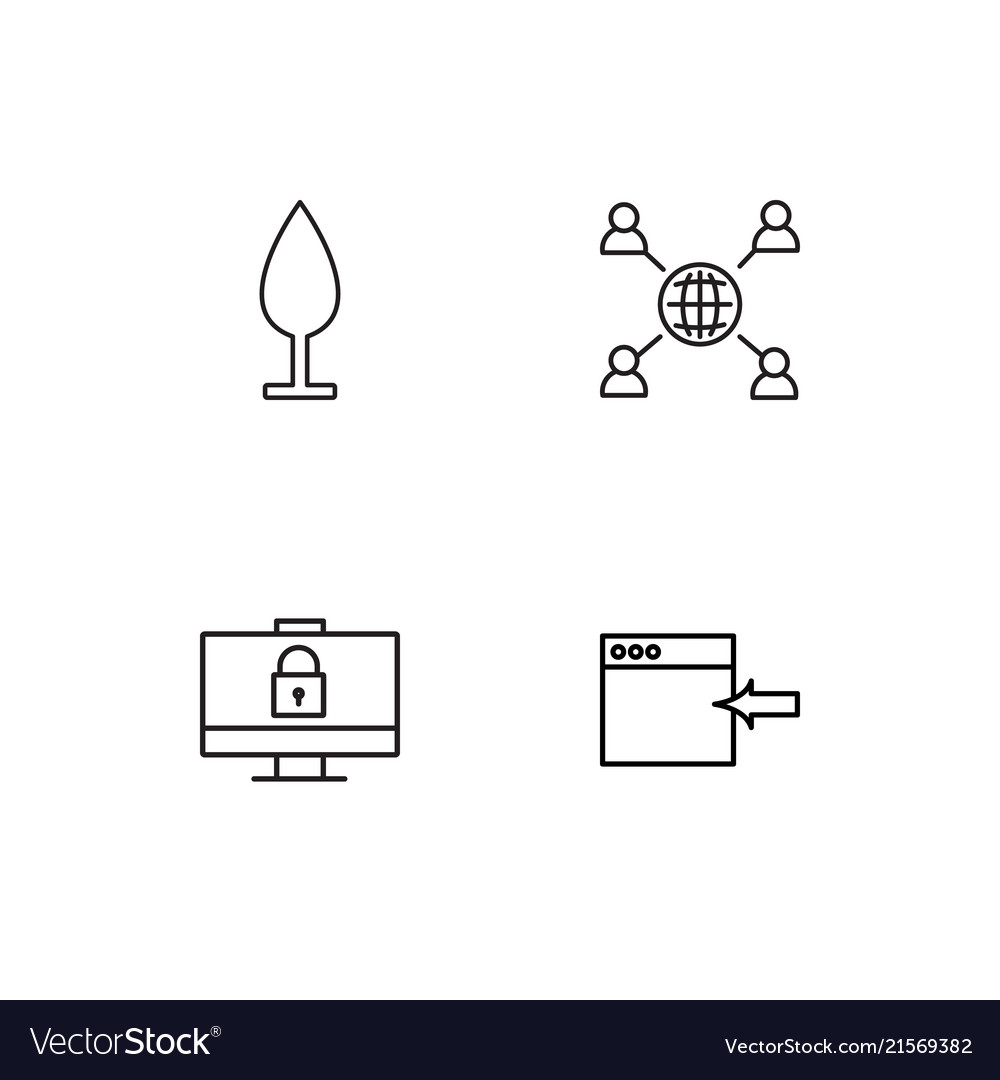 Electrical devices linear icons set simple