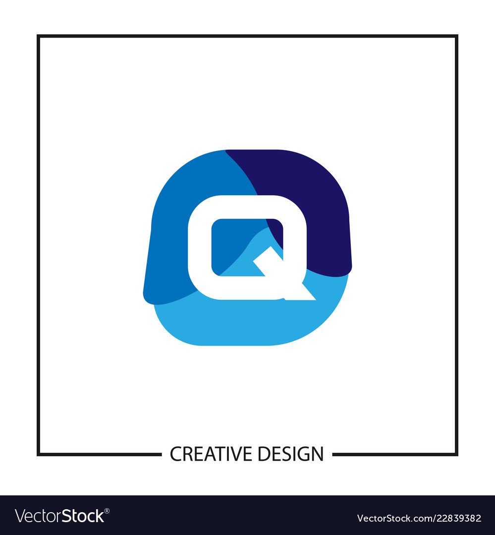 Initial letter q logo template design