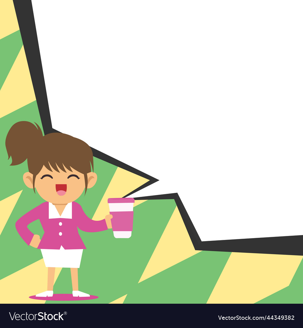 Instructor drawing pointing stick on empty vector image Instructor drawing pointing stick on empty