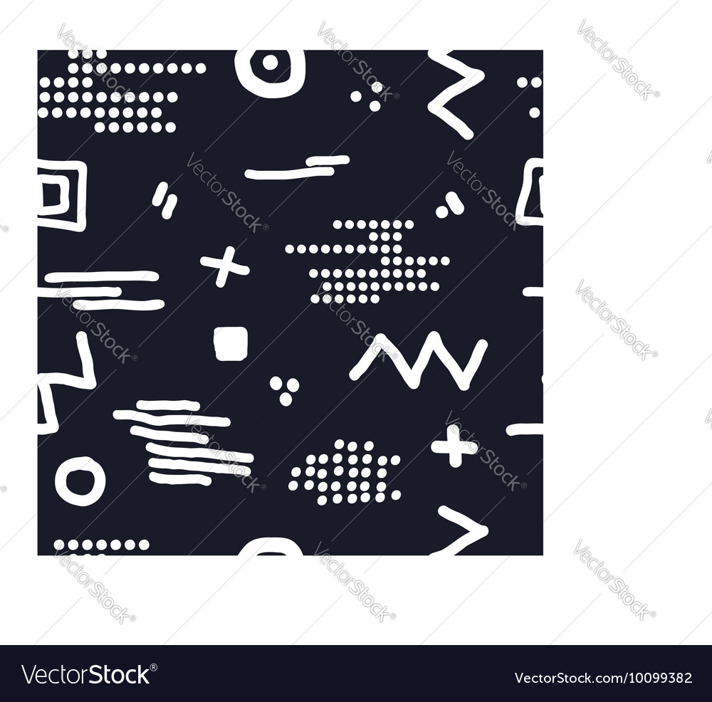 Modern hand draw abstract seamless pattern