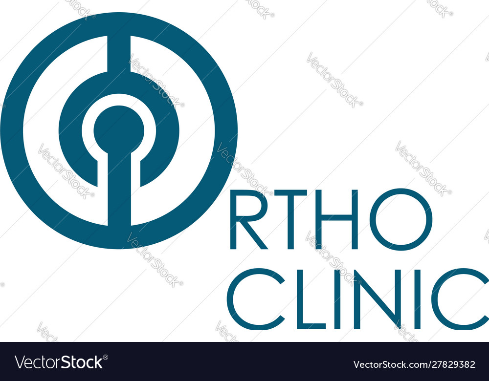 Orthopedic clinic logo Royalty Free Vector Image