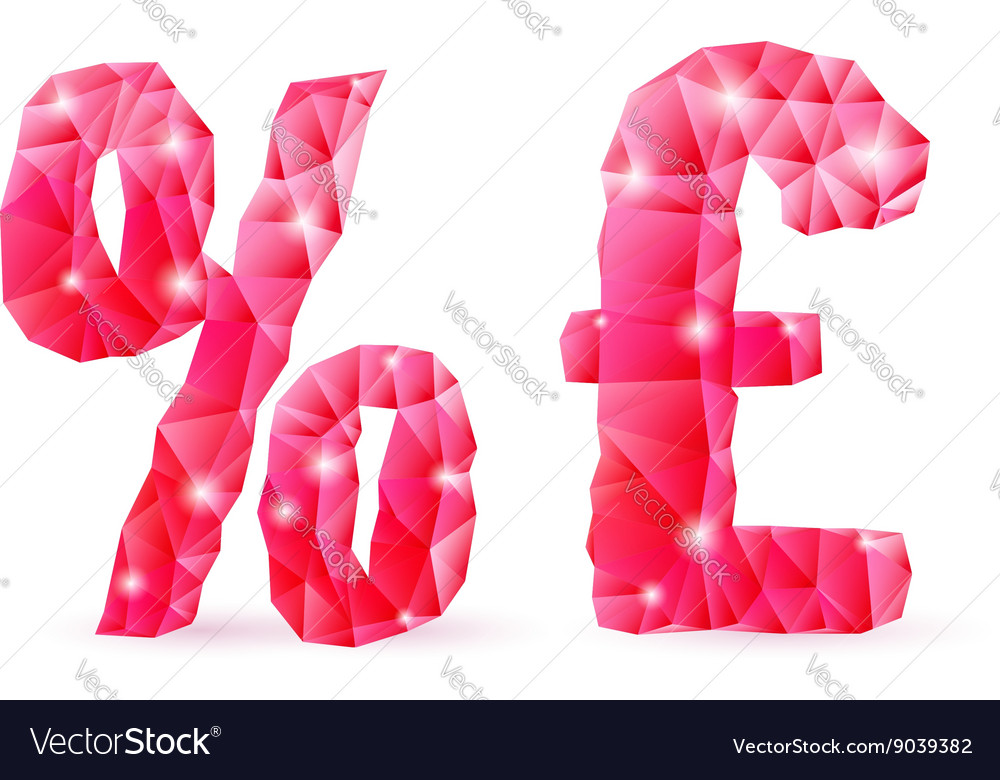 Ruby polygonal font