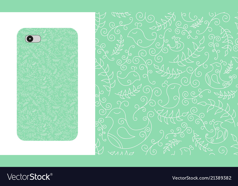 Seamless pattern with spring birds and branches Vector Image Seamless pattern with spring birds and branches