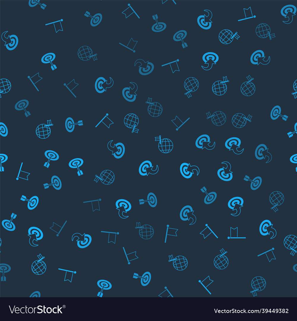Set flag target planet with and on seamless Vector Image Set flag target planet with and on seamless