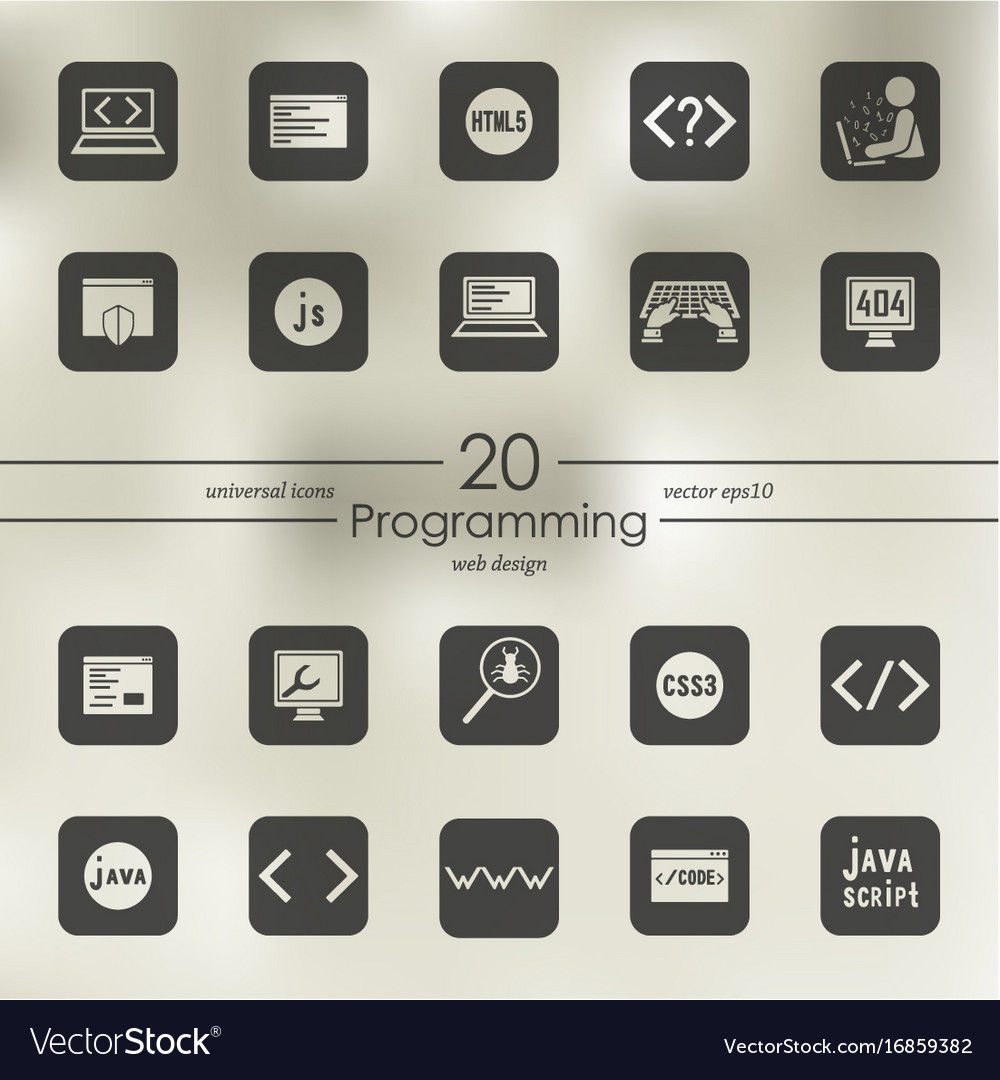 Set von Programmiersymbolen