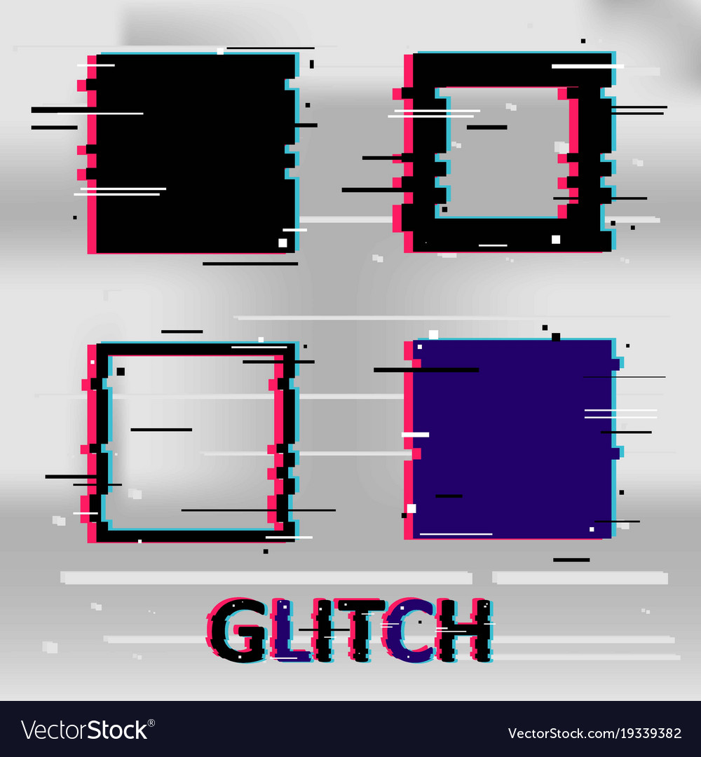 Set of simple geometric square form frames